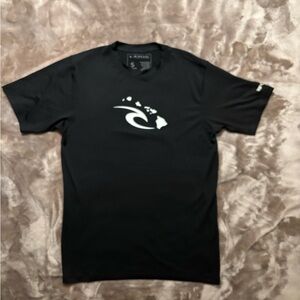 Rip Curl T-Shirt Men’s Size S Black Short Sleeve Rash Guard Athletic Tee